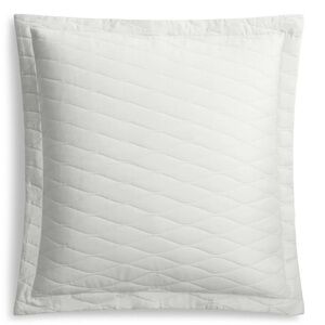 Matouk Silver Quilted Pillow with Tailored Flange